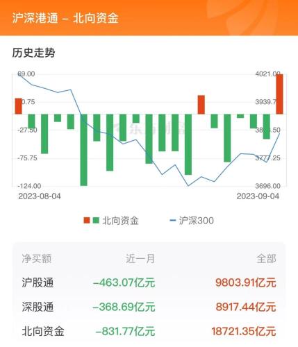 9月4日北向资金最新动向（附十大成交股）