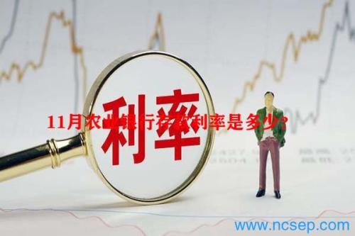 11月农业银行存款利率是多少？