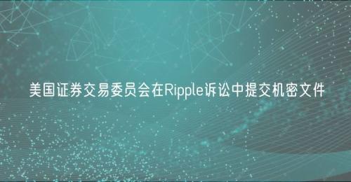 美国证券交易委员会在Ripple诉讼中提交机密文件