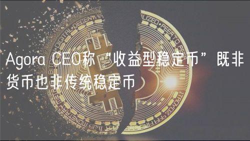 Agora CEO称“收益型稳定币”既非货币也非传统稳定币