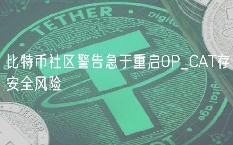 比特币社区警告急于重启OP_CAT存安全风险