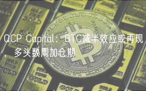 QCP Capital：BTC减半效应或再现，多头数周加仓期